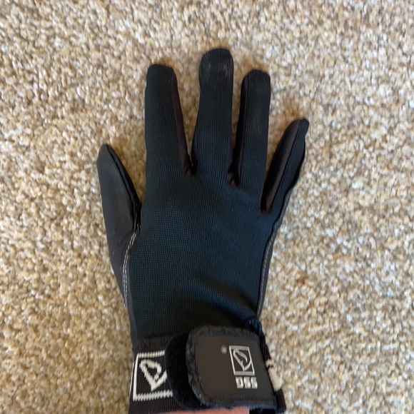 New SSG black cowboy leather roping glove right hand size small - Picture 2 of 8